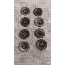 ILCARE Bakır Kapama Metal Düğme 28 Boy 18 mm 8 Adet