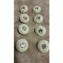 ILCARE Polyester Taşlı Düğme 18 Boy 15 mm 6 Adet