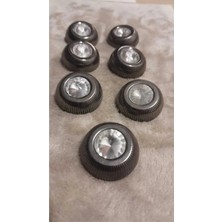 ILCARE Sıyah Kaplama Taşlı Metal Düğme 44 Boy 26 mm 7 Adet