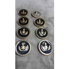 ILCARE Metal Mınelı Gold Düğme 34 Boy 23 mm ,8 Adet