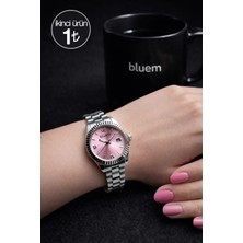 Bluem Axis Serisi - Pembe Kadran Çelik Kasa & Kordon Kadın Kol Saati