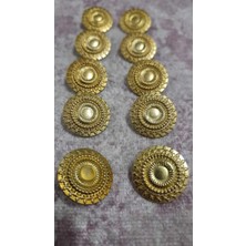 ILCARE Gold Kaplam Metal Düğme 26 Boy 17 mm ,10 Adet