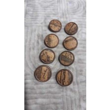 ILCARE Mantar Metal Çember Düğme 28 Boy 18 mm 8 Adet