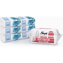 Sofia El ve Yüz Havlusu 100' Lü 6 Adet & Sleepy Easy Clean Kiraz Çiçeği Yüzey Temizlik Havlusu Mendili 100 Yaprak