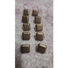 ILCARE Bakır Bronz Kaplama Metal Düğme 17 Boy 10 mm 10 Adet