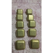 ILCARE Sarı Bronz Kaplama Metal Düğme 27 Boy 17 mm 10 Adet