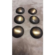 ILCARE Antık Sarı Fırçalı Metal Düğme 40 Boy 26 mm 6 Adet