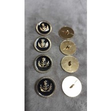 ILCARE Metal Mınelı Gold Düğme 27 Boy 18 mm ,8 Adet