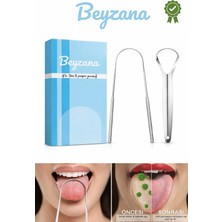 Beyzana 2 Parça Paslanmaz Çelik Dil Temizleyici ve Dil Sıyırıcı Seti Ağız Kokusuna Son