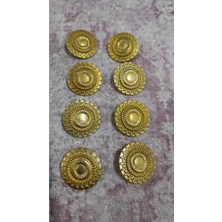 ILCARE Gold Kaplam Metal Düğme 35 Boy 22 mm ,8 Adet
