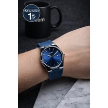 Bluem Axis Serisi - Lacivert Çelik Kasa Erkek Kol Saati