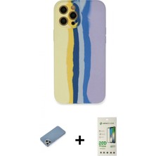 İlk El Grup Ieg™ iPhone 12 Pro Max Yadigar Çizgi - Siyah 20D Premium Cam Ekran Koruyucu + Gümüş Shine Kamera Lens Koruma Cam