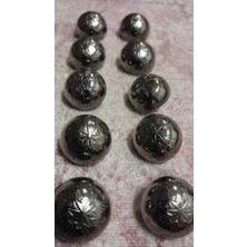 ILCARE Sıyah Kaplama Metal Düğme 28 Boy 18 mm 10 Adet