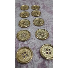 ILCARE Gold Kaplam Düğme 26 Boy 18 mm ,10 Adet