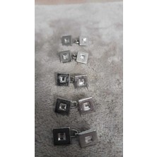 ILCARE Metal Taşlı Düğme Ortadan Zincirli Düğme 15 Boy 10 mm 10 Adet