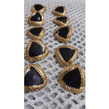 ILCARE Altın Kaplama Metal Mınelı Düğme 28 Boy 18 mm ,10 Adet