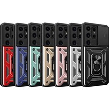 Colezium Galaxy S24 Ultra Kılıf Pars Lens Yüzüklü  - Yeşil