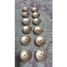 ILCARE Bakır Kaplama Metal Düğme 22 Boy 14 mm 12 Adet