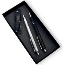 SürLaz 3'lü Sevgililer Günü Özel Seti 2 Isme Özel Kalem ve Katlanabilir Çakı