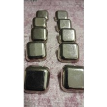 ILCARE Sılver Kaplama Metal Düğme 28 Boy 18 mm 10 Adet