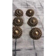 ILCARE Polyester Gold Düğme 27 Boy 18 mm ,6 Adet