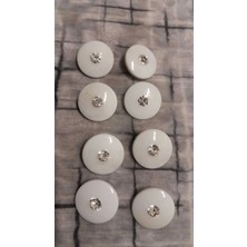 ILCARE Polyester Taşlı Gold Düğme 28 Boy 20 mm ,8 Adet