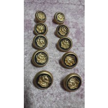 ILCARE Polyester Mınelı Gold Düğme 24 Boy 14 mm ,10 Adet