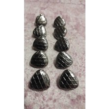 ILCARE Mat Sıyah Kaplama Metal Düğme 26 Boy 16 mm 10 Adet
