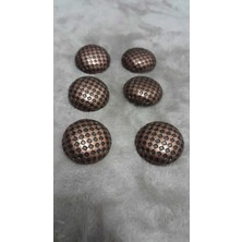 ILCARE Bakır Fırçalı Metal Düğme 38 Boy 24 mm 6 Adet