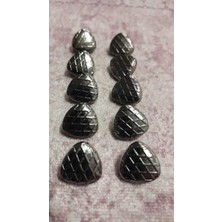 ILCARE Mat Sıyah Kaplama Metal Düğme 26 Boy 16 mm 10 Adet