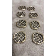 ILCARE Antık Sarı Kaaplama Metral Düğme 28 Boy 18 mm 8 Adet