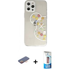 İlk El Grup Ieg™ iPhone 12 Pro Max Eksen Asil Prime - Siyah 5d Eko Cam Ekran Koruyucu + Turuncu Renkli Kamera Lens Koruma Cam