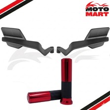 Yamaha Cygnus Gryphus Aksesuar Seti-Katlanır Aynalı-Kırmızı -MA18050