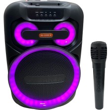 Rose SP-330 Şarjlı Mikrofonlu Bluetooth Rgb Işıklı Taşınabilir Hoparlör