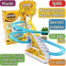 Shoplandu Pilli Işıklı Dön Dolaş Ördek Oyunu Merdivenden Çıkıp Kaydıraktan Kayan Yavru Ördek Oyunu