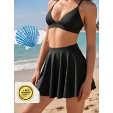 Sebura Kadın Etekli Bikini Altı Esnek Kumaş Rahat Plaj Şortu