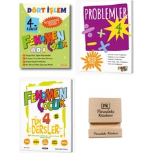 Fenomen Yayıncılık Fenomen 4. Sınıf Dört Işlem Problem ve Tüm Dersler Soru Bankası 3lü Set + Telefon Standı