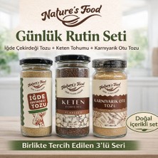 Nature's Food Iğde Çekirdeği Tozu Keten Tohumu Karnıyarık Otu Tozu Günlük Rutin Seti