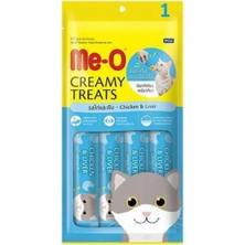 | Me-O Creamy Treats - Tavuk ve Ciğer Aromalı 4X15 gr