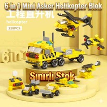Kobe Home 6 In 1 Mini Helikopter Blok Seti – 118 Parça | Birleştir, Dönüştür, Eğlen -  Bricks Benzer Blok