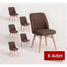 Avenza Living Kapitone Gold 6,lı Mutfak,cafe Sandalyesi