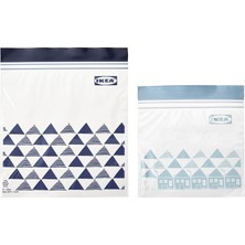 IKEA Istad Mavi-Açık Mavi Kilitlenebilir Buzdolabı Poşeti