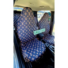 Şimika LV DESEN XL SİYAH 3D BASKI OTOMOBİL SERVİS KILIFI ÖN VE ARKA 4PARÇA TAKIM 1.KALİTE LİKRALİ PENYE YIKANABİLİR HER ARACA UYUMLU
