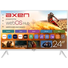 Axen AX24LEDI262C-B 24" 60 Ekran Webos Smart Hd Ready LED Tv Beyaz (12V Destekli)