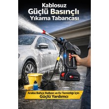 Ervinay Kablosuz Basınçlı Yıkama Tabancası Şarjlı Oto Yıkama Makinesi Su Çekmeli Araç Bahçe Temizleyici