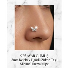 Begonia Accessories 925 Ayar Gümüş Zirkon Taşlı Unisex Küpe Hızma Minimal Şık Modern Tasarım Alerji Yapmaz