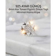Begonia Accessories 925 Ayar Gümüş Zirkon Taşlı Unisex Küpe Hızma Minimal Şık Modern Tasarım Alerji Yapmaz
