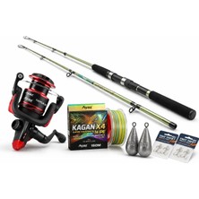 Ayaz Fishing Hazır Tekne Oltası Seti 1.35M Tekne Kamışı 4x Ipek Ip ve 4000'LIK Makine