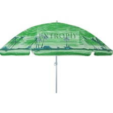 Entropiy Plaj Şemsiyesi - 170 cm Güneş Şemsiyesi Deniz, Sahil, Balkon, Kamp Için Taşınabilir Gölgelik - Tropikal/günbatımı/gündoğumu Desenli - Çabuk Kuruyan Polyester