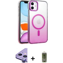 İlk El Grup Ieg™ iPhone 11 Ahenk Doku Özel Seri - Siyah Joko Magic 5d Hayalet Cam + Mor Raze Metal Kamera Lens